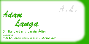adam langa business card